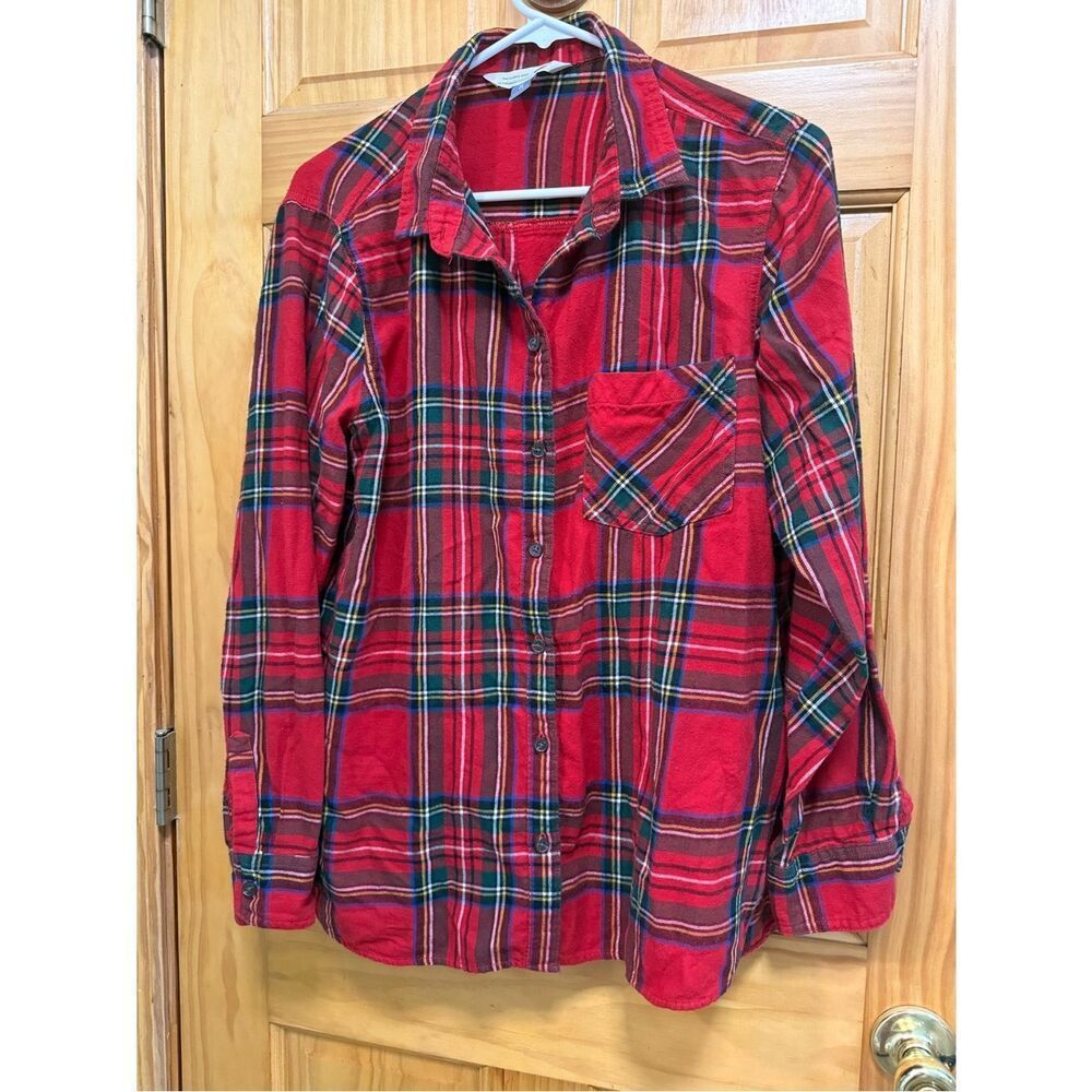 Old Navy Red Plaid Button-Down Shirt size xl